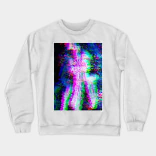 Rainbow Glitch Abstract v5 Crewneck Sweatshirt